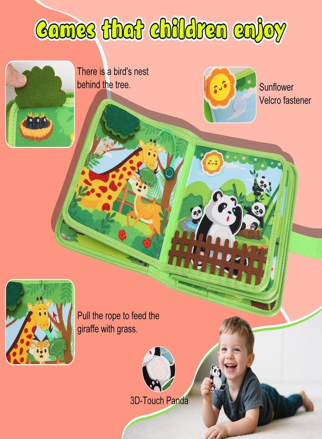 Lurui Toddler Busy Book Montessori Toys for 1 2 3 Year Old - Farm Busy Board Educational Learning Sensory Toy for Boys Girls - Christmas Birthday Gifts for Toddlers Travel Toys for Airplane Car - Image 3